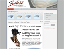 Tablet Screenshot of bendermattress.com